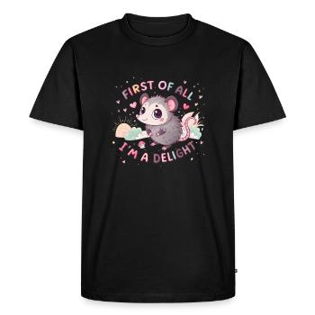 First of all, I'm a delight-opossum, I'm a - Men's Premium Organic T-Shirt - black - Front - Nico (187cm)