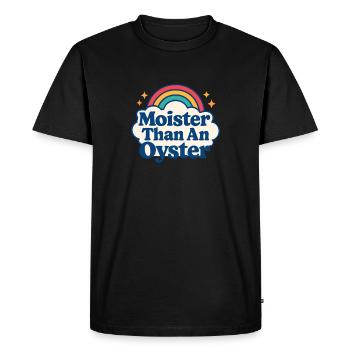 Plus humide que l’adulte d’une huître Vulgaire Rugueux - T-shirt Premium bio Homme - noir - Devant - Nico (187cm)