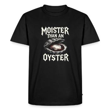 Plus humide que l’adulte d’une huître Vulgaire Rugueux - T-shirt Premium bio Homme - noir - Devant - Nico (187cm)
