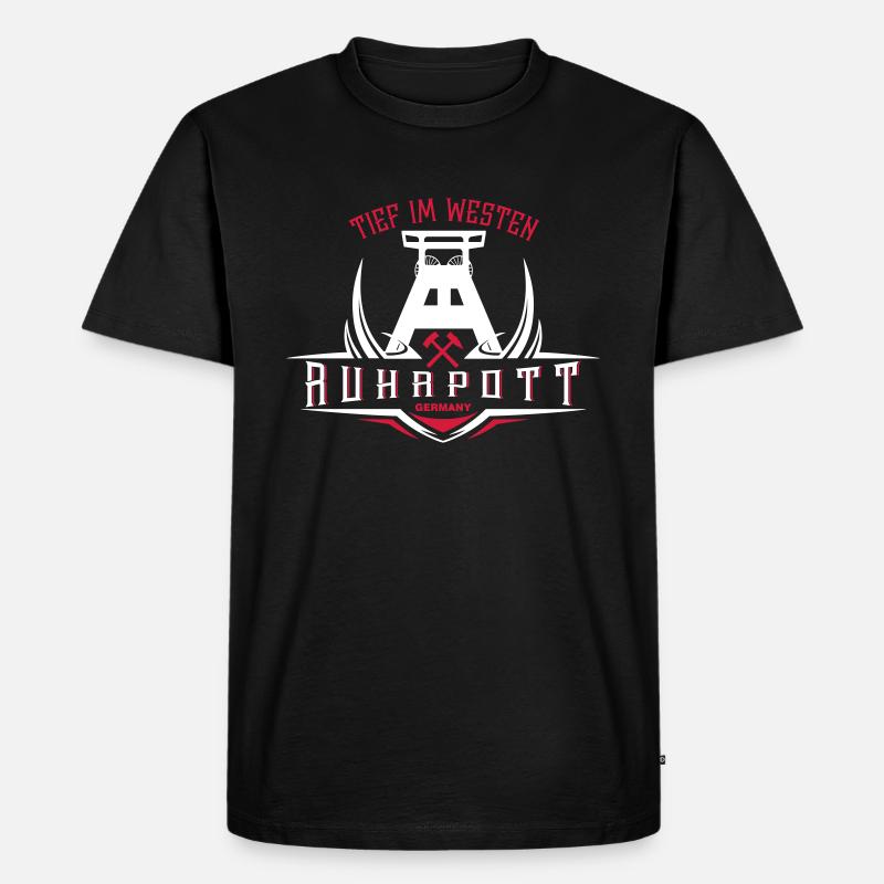 Ruhrpott Germany - Männer Premium Bio T-Shirt - Schwarz