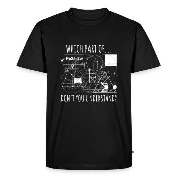 Physics Mechanical Engineering Complex Formulas Nerd - Men's Premium Organic T-Shirt - black - Front - Nico (187cm)