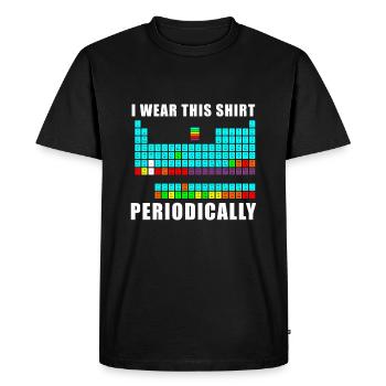 Chimiste blague table périodique - T-shirt Premium bio Homme - noir - Devant - Nico (187cm)