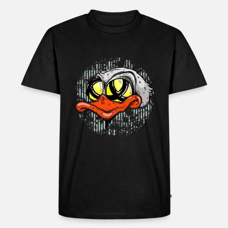 Lowbrowart Duck - Männer Premium Bio T-Shirt - Schwarz