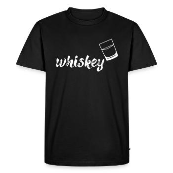 whisky, blanc - T-shirt Premium bio Homme - noir - Devant - Nico (187cm)