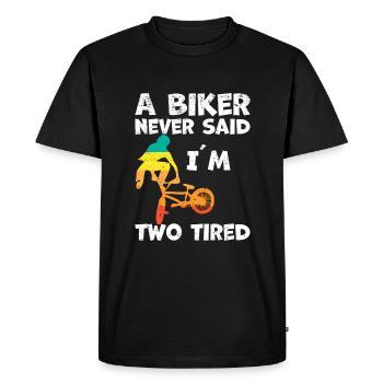 BMX Biker Racing Cascade - T-shirt Premium bio Homme - noir - Devant - Nico (187cm)