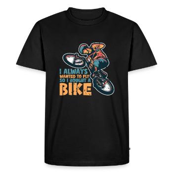 Les motards BMX qui aiment montrer leurs astuces - T-shirt Premium bio Homme - noir - Devant - Nico (187cm)