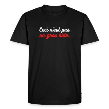 ceci n est pas un gros bide humour homme - T-shirt Premium bio Homme - noir - Devant - Nico (187cm)