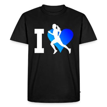 Jogging Jogging Hommes Course à pied Femmes - T-shirt Premium bio Homme - noir - Devant - Nico (187cm)