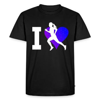 Jogging Running Course Hommes Jogging Fitness - T-shirt Premium bio Homme - noir - Devant - Nico (187cm)
