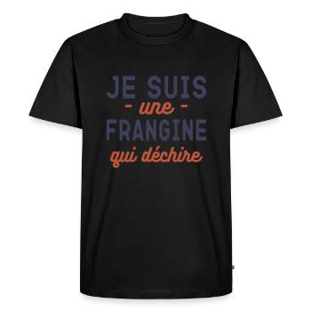 Annonce De Grossesse Pour Frangine - T-shirt Premium bio Homme - noir - Devant - Nico (187cm)