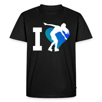 Rollerskaten Rollerskate Patins à roulettes pour femmes - T-shirt Premium bio Homme - noir - Devant - Nico (187cm)