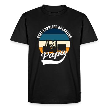 Warehouse Worker Department Store Forklift Driver - Men's Premium Organic T-Shirt - black - Front - Nico (187cm)