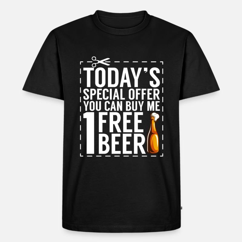Biertrinker Bier Geschenke - Männer Premium Bio T-Shirt - Schwarz