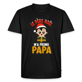 Le Pere Noel m a Promu Papa Annonce De - T-shirt Premium bio Homme - noir - Devant - Nico (187cm)