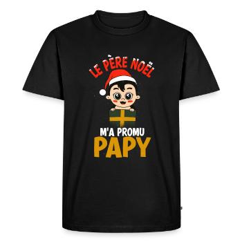Le Pere Noel m a Promu Papy Annonce De - T-shirt Premium bio Homme - noir - Devant - Nico (187cm)