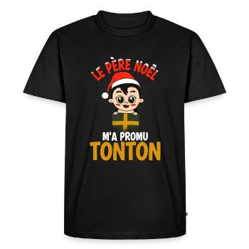 Le Pere Noel m a Promu Tonton Annonce De - T-shirt Premium bio Homme - noir - Devant - Nico (187cm)