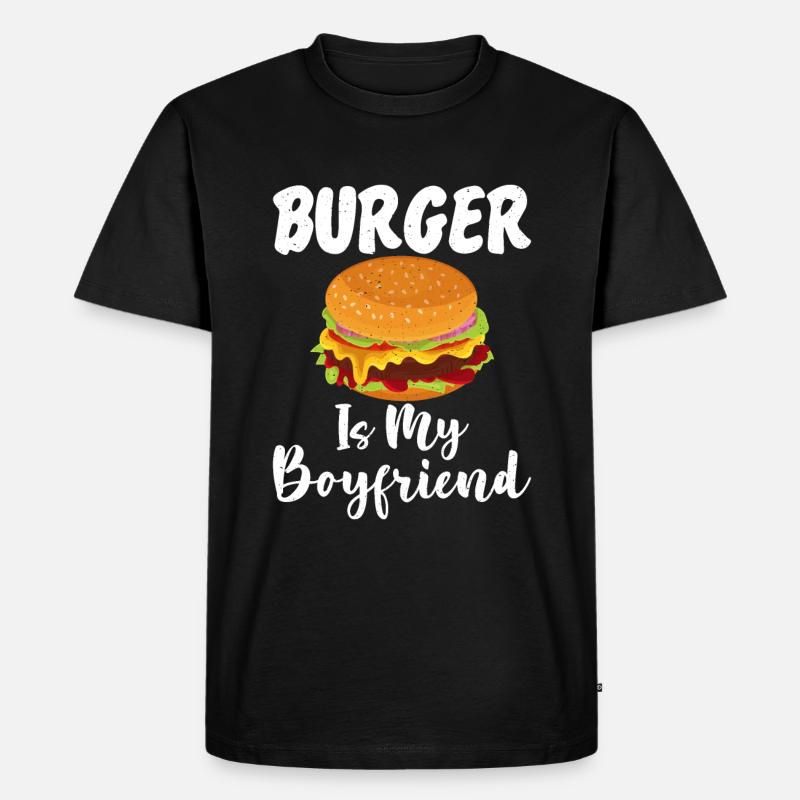 Burger Lover Geschenk - Männer Premium Bio T-Shirt - Schwarz