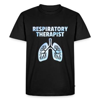 Pneumologue pulmonaire de thérapie respiratoire mignon RT - T-shirt Premium bio Homme - noir - Devant - Nico (187cm)