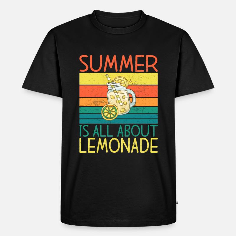 Limonade Geschenkideen - Männer Premium Bio T-Shirt - Schwarz
