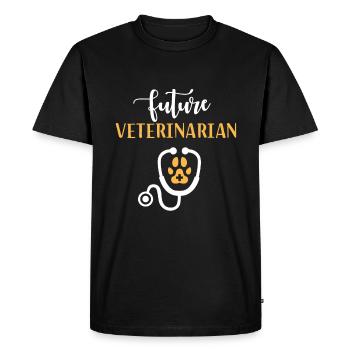 Funny Veterinary Future Vet Veterinarian Gift - Men's Premium Organic T-Shirt - black - Front - Nico (187cm)