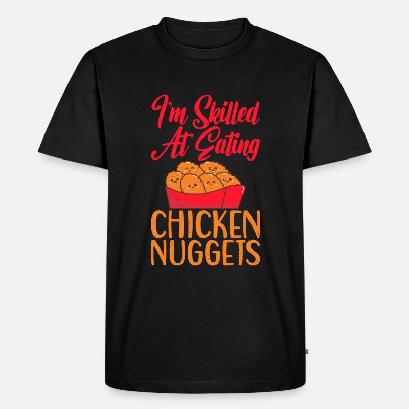Chicken Nugget Geschenke - Männer Premium Bio T-Shirt - Schwarz
