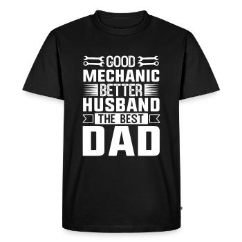 Bon mécanicien Meilleur mari Le meilleur père - T-shirt Premium bio Homme - noir - Devant - Nico (187cm)