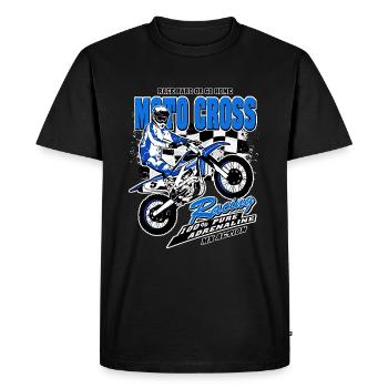 Moto Cross - Motocross - Supercross - MX - SX - T-shirt Premium bio Homme - noir - Devant - Nico (187cm)