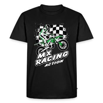 Supercross - Moto Cross - Motocross - T-shirt Premium bio Homme - noir - Devant - Nico (187cm)
