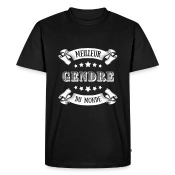 meilleur gendre du monde humour beau fils cadeau - T-shirt Premium bio Homme - noir - Devant - Nico (187cm)