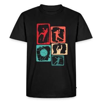 Joueur de handball Joueur de handball garçons Joueur de handball - T-shirt Premium bio Homme - noir - Devant - Nico (187cm)