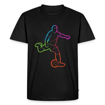 Football player Bunt Football player Footballer - Men's Premium Organic T-Shirt - black - Front - Nico (187cm)
