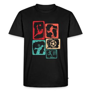 Footballeur Enfants Footballeur Footballeur - T-shirt Premium bio Homme - noir - Devant - Nico (187cm)
