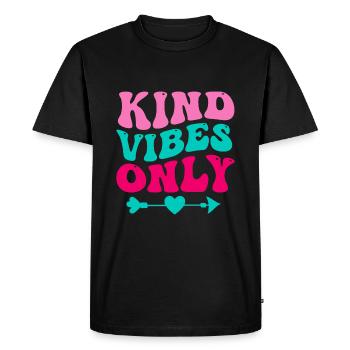 Child Vibes Only - Men's Premium Organic T-Shirt - black - Front - Nico (187cm)