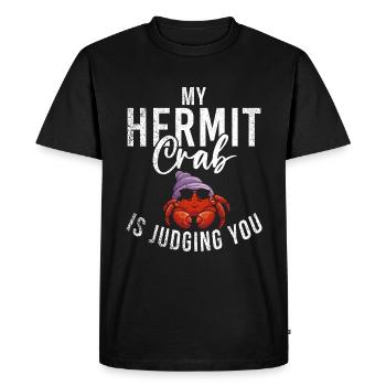 Hermit Crab Gifts - Men's Premium Organic T-Shirt - black - Front - Nico (187cm)