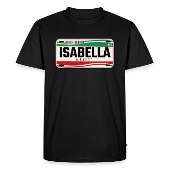 Isabella Plaques de véhicule mexicaines personnalisées w - T-shirt Premium bio Homme - noir - Devant - Nico (187cm)