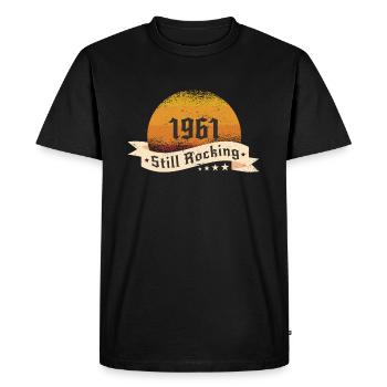 1961 Still rockin - Cool birthday Gift - Men's Premium Organic T-Shirt - black - Front - Nico (187cm)