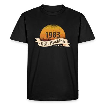 1983 Still rockin - Cool birthday Gift - Men's Premium Organic T-Shirt - black - Front - Nico (187cm)
