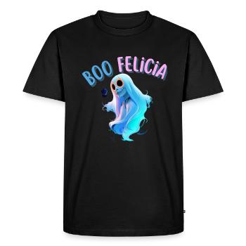 Boo felicia - T-shirt Premium bio Homme - noir - Devant - Nico (187cm)