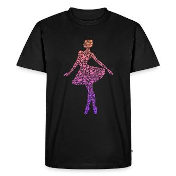 Danseuse de ballet Danseuse de ballet Fille ballerine - T-shirt Premium bio Homme - noir - Devant - Nico (187cm)