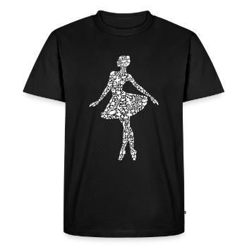 Danse De Ballet Danseuse De Ballet Fille Ballerine - T-shirt Premium bio Homme - noir - Devant - Nico (187cm)