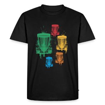 Disc Golf Sport Disc Golf Kids Disc Golfer - Men's Premium Organic T-Shirt - black - Front - Nico (187cm)
