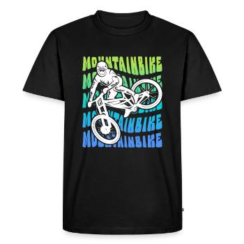 MTB Mountain Bike Downhill Mountain Bike Boys - Men's Premium Organic T-Shirt - black - Front - Nico (187cm)