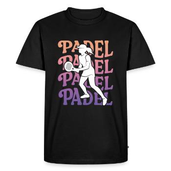 Padel Tennis Padel Joueur Filles Padel Femmes - T-shirt Premium bio Homme - noir - Devant - Nico (187cm)