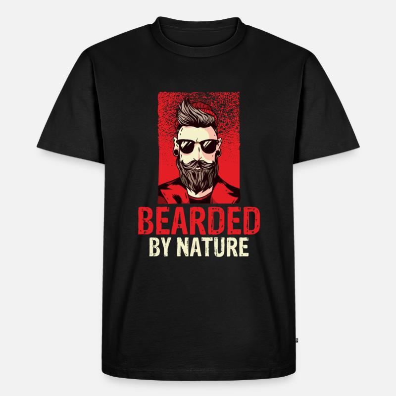 Giftidea Beard Men - Männer Premium Bio T-Shirt - Schwarz