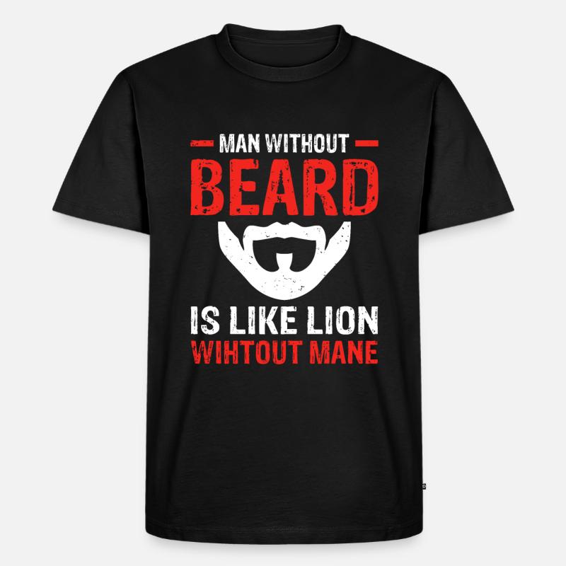 Giftidea Beard Men - Männer Premium Bio T-Shirt - Schwarz