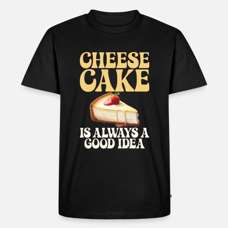 Cheesecake Gift - Männer Premium Bio T-Shirt - Schwarz