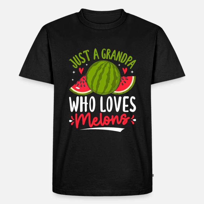 Melon Gift - Männer Premium Bio T-Shirt - Schwarz