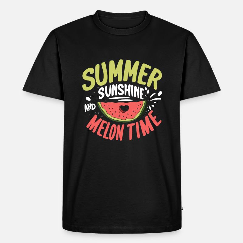 Melon Gift - Männer Premium Bio T-Shirt - Schwarz