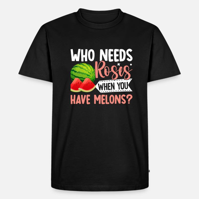 Melon Gift - Männer Premium Bio T-Shirt - Schwarz
