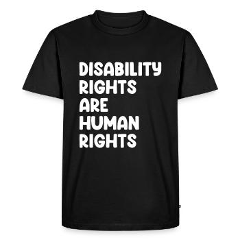 Disability Rights Are Human Rights - Men's Premium Organic T-Shirt - black - Front - Nico (187cm)